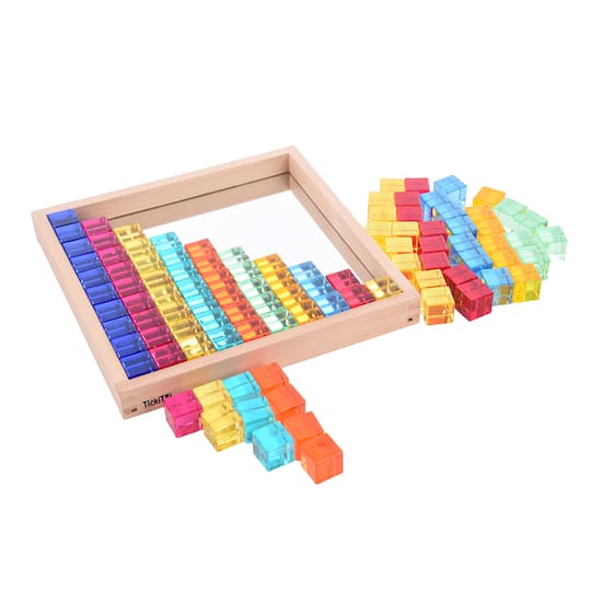 TickiT® Translucent Gem Cube Mirror Tray Set